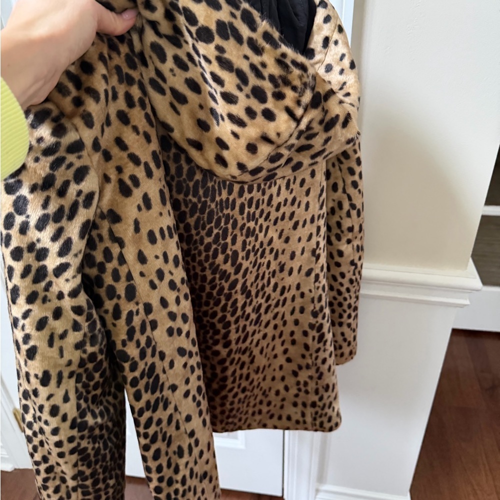 Zara Leopard Print Hooded Jacket - Picture 6 of 9